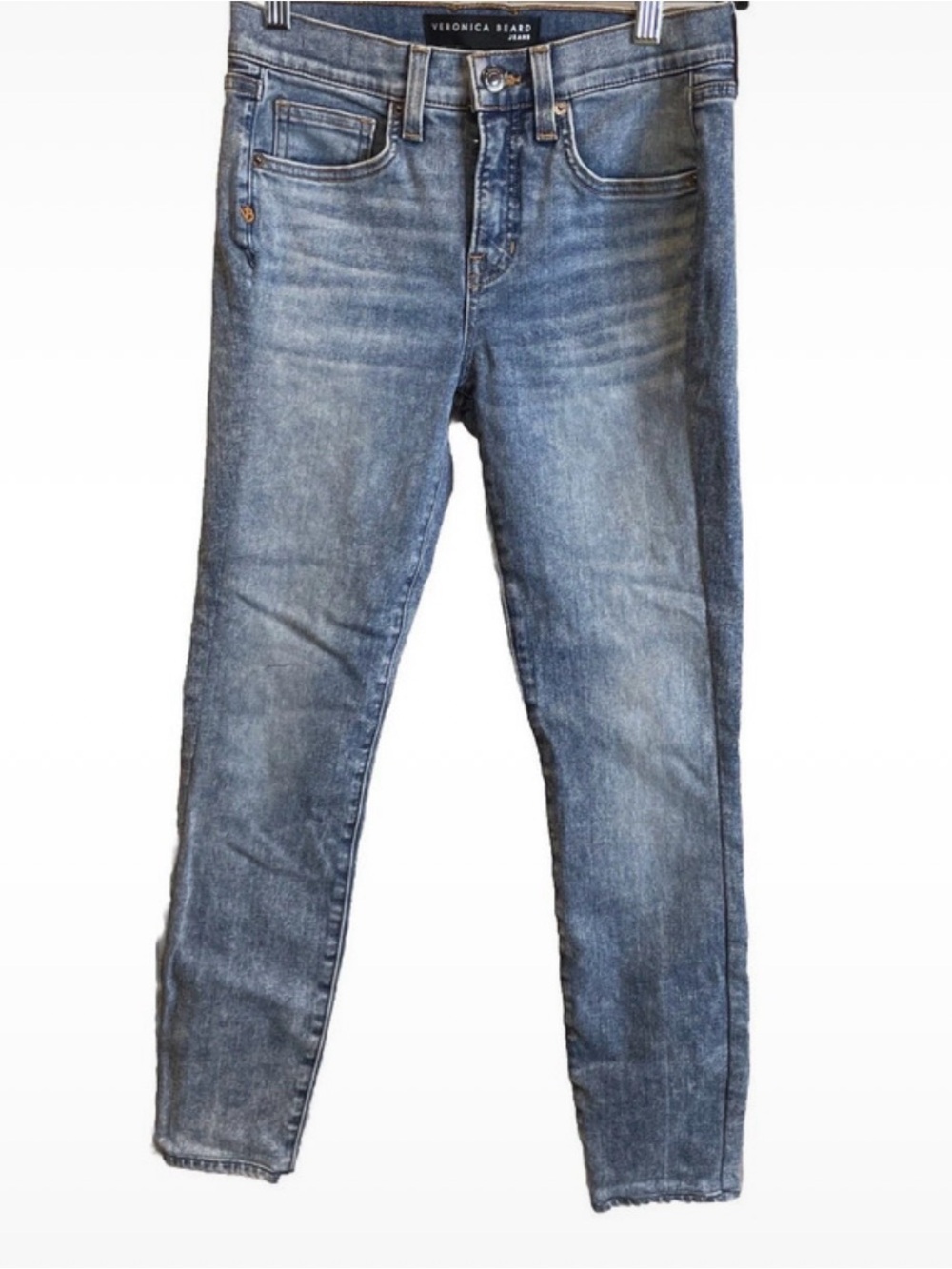 Veronica Beard Light-Mid Indigo Skinny Jeans